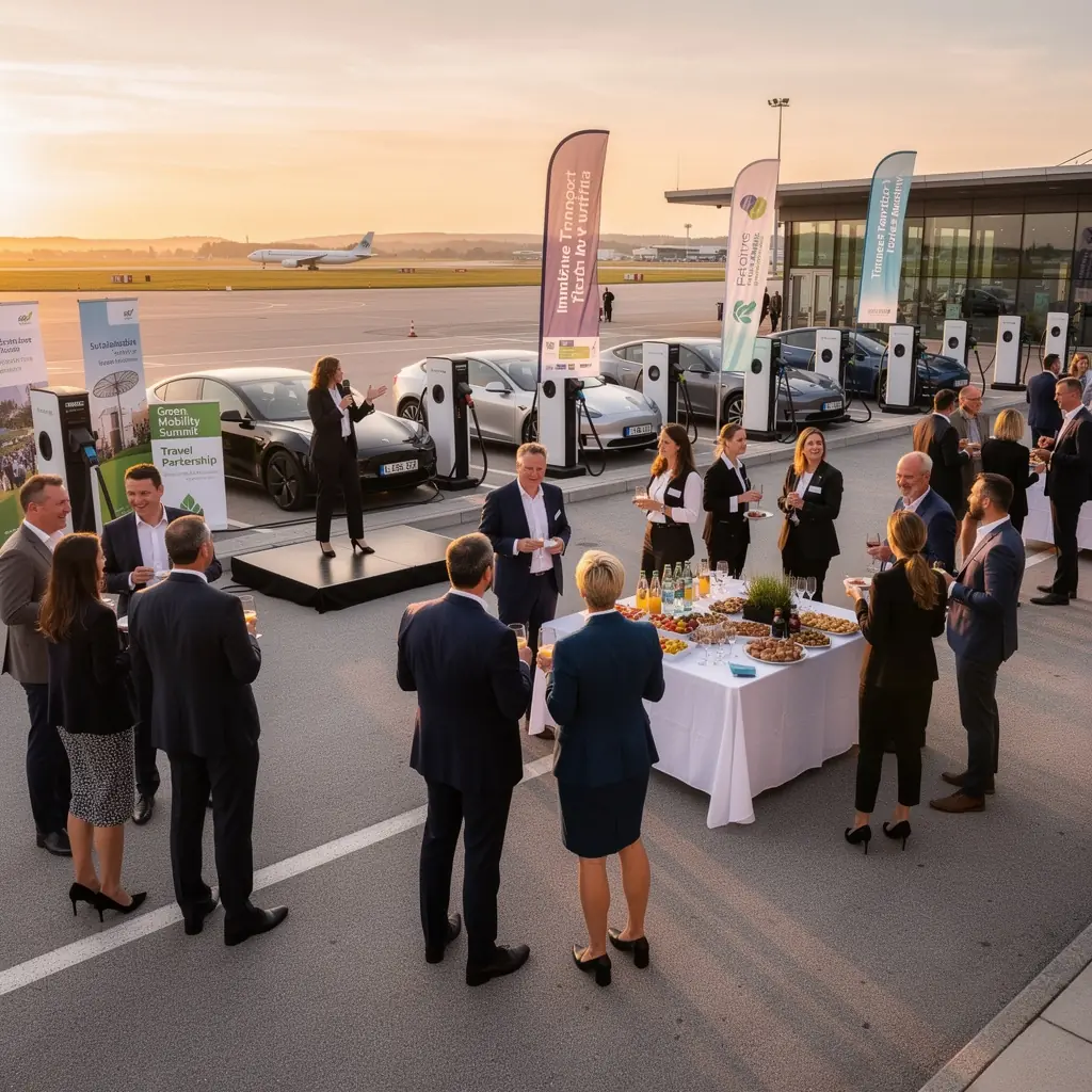 Eine Гњbersichtskarte des Parkplatzes mit Markierungen fГјr LadesГ¤ulen und ParkmГ¶glichkeiten.